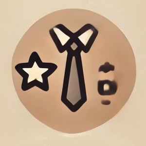 Icône représentant une cravate, une étoile et un bâtiment, symbolisant les prestations de réflexologie itinérante pour clubs sportifs et entreprises en Savoie.